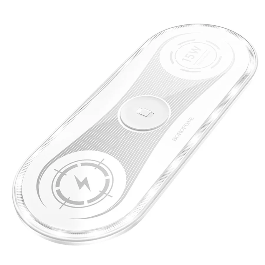 Беспроводное зарядное устройство Borofone BQ14 Absolute Wireless Fast Charger 3 в 1 22.5W (3A 9V/3A 12V/2.5A) (белый)